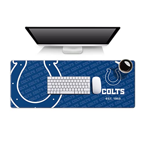 YouTheFan NFL Officially-Licensed Logo Series Desk Pad SMU - Water and Stain Resistant, Heavy-Duty Non-Slip Rubber Backing - fits Under Mouse, Computer and Keyboard - size: One Size, style: Indianapolis Colts
