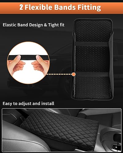 Shademax Toyota Crown Center Console Cover, Armrest Cover Cushion Pad for Toyota Crown Signia 2023 2024 2025 2026 Accessories PU Leather Middle Consle Lid Armrest Seat Box Cover Protector Anti-Scratch - size: for 2023-2026 Toyota Crown
