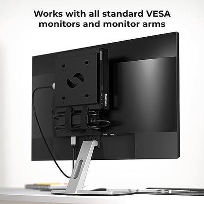 HumanCentric VESA Mount Compatible with Lenovo Thinkcentre Tiny M90q Gen 2, M80q Gen3, M90q Gen3, M70q Gen 2, Thinkstation P3 Tiny, M60e, M75q Gen2, M70q, Mount Behind Monitor