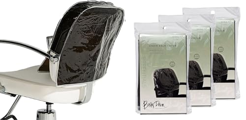 Betty Dain Salon Chair Cover 3 Pack, Protects Spa/Salon Chair Upholstery from Stains, Chemicals, Moisture, and Wear, Round, One Size Fits Most, Durable Vinyl, Black - size: 3 Pack, style: Round