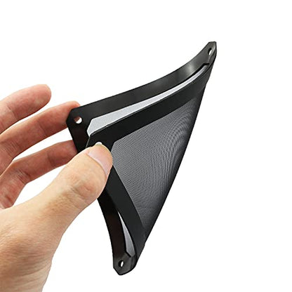 ZYAMY 4pcs 120mm PC Fan Dust Filter Magnetic Frame Computer Fan Grills Dust Mesh PC Cooler Filter Screen Dustproof Case Covers 12cm x 12cm, Black