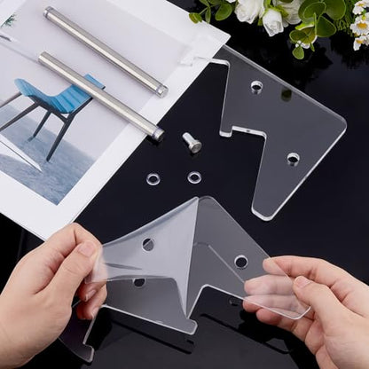 DICOSMETIC 2-Tier Acrylic Keyboard Display Stand Holder Clear Keyboard Storage Stand 6.46x6.89x5.24 Inch Transparent Mechanical Keyboards Holder for Tablet,Holds up to 2 Keyboards