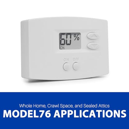 M76 Digital Wall Mount Dehumidifier Control, Compatible with 1800 Series and E-series, Wall Mounted Digital Control for Whole Home Dehumidifiers, Model76 24VAC