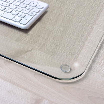 Marvelux Tempered Glass Desk Pad, Clear Surface Protector, Multi-Purpose Durable Computer Desk Mat, Mousepad, Crafting Surface Protector, Beauty Mat, Kitchen Worktop Saver with Anti-Slip Pads 19"x24" - size: 19" x 24"