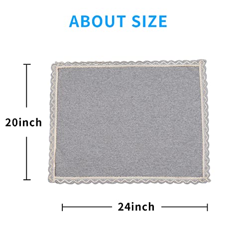 MINJIATEX Couch arm Covers,Non-Slip lace Sofa arm Covers Set of 2 Washable Sofa armrests Covers for Living Room Recliner Chair arm Cover Protectors for Leather Sofa armrest slipcover (MYS-Grey) - color: Mys-grey