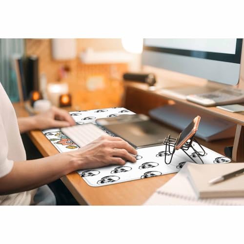 Skeleton Wildflower Full Desk Mouse Pad Funny Retro Skull Halloween Gothic Large Gaming Mousepad for Keyboard PC.Home,Office 35.4"X15.7" - color: Skeleton wildflower
