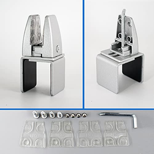 Aluminum Vertical Clamp Partition Board Acrylic Desk Divider Support Clamp for Clear Shield for Desktop Countertop Reception - color: On-board