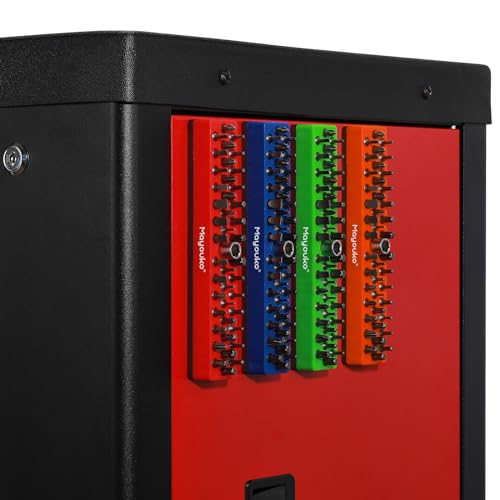 Mayouko 4PCS 1/4" Magnetic Hex Bit Holder Rack Organizer, 172 Holes, 1/4-Inch Drill Bit Holder, 4 Racks, Magnetic Bit Holder with Magnet Base for Screwdriver Bits - color: Red,blue,green,orange