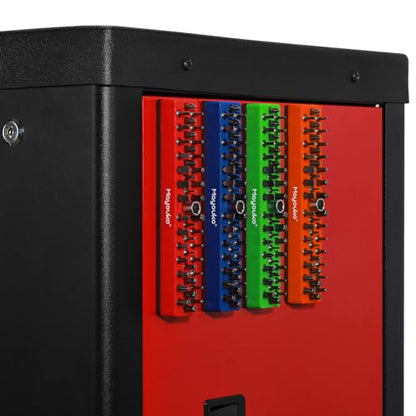 Mayouko 4PCS 1/4" Magnetic Hex Bit Holder Rack Organizer, 172 Holes, 1/4-Inch Drill Bit Holder, 4 Racks, Magnetic Bit Holder with Magnet Base for Screwdriver Bits - color: Red,blue,green,orange
