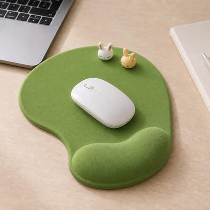 Office Mousepad with Gel Wrist Support - Ergonomic Gaming Desktop Mouse Pad Wrist Rest - Design Gamepad Mat Rubber Base for Laptop Computer (05Green) - color: 05Green