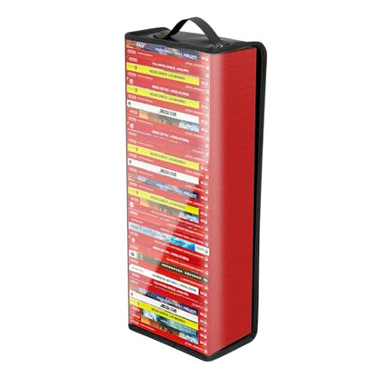 Game Disc Storage Bag Compatible with Nintendo Switch 2 Games | Portable Carrying Case Holds 40 Switch Game Boxes, Clear TPU Organizer Bag for Switch Game Collectors, Black, Case Only
