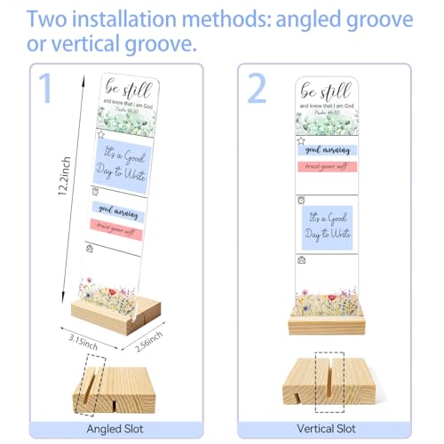Sticky Note Holder Acrylic Monitor Memo Board Desk Organizers and Accessories Desk Decor Post It Note Holder with 200Pcs Sticky Notes Psalm 46:10 Be Still Christian Bible Verse Desk Sign - color: God