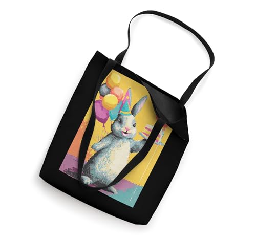 Rabbit Animal Retro Gamer Birthday Party Tote Bag