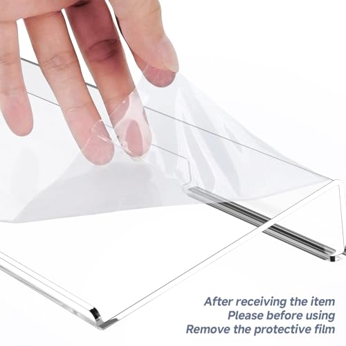 Computer Keyboard Stand and Wrist Rest Set，Keyboard Holder with Wrist Pad, Computer Wrist Support Pad, Keyboard Riser Holder with Wrist Pad for Office Home (Clear) - color: Clear