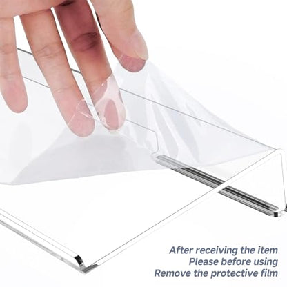 Computer Keyboard Stand and Wrist Rest Set，Keyboard Holder with Wrist Pad, Computer Wrist Support Pad, Keyboard Riser Holder with Wrist Pad for Office Home (Clear) - color: Clear