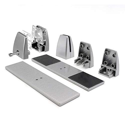 Sneeze Guard Clamp Bracket 4 Pcs Shield Base for Countertops, Heavy Duty Aluminum Partition Stand for Clear Acrylic Desktop Reception - color: Table-side-4pcs