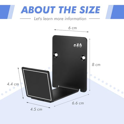 HL127 Headphone Holder Hanger for Desk, Include Adhesive Strips/Screw, Universal Headset Stand for PS4/PS5/Xbox/PC/Mac/Headphones Game Controller Hanger - style: Square