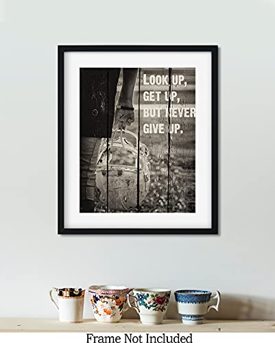 Govivo Football Wall Art for Boys Room - 8x10 Unframed Print - Motivational Sports Quote - Teen Bedroom Game Room Decor - Football Gifts for Players Coaches - size: 10"L x 8"W