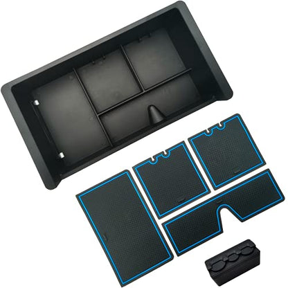 Center Console Tray Organizer Compatible with 2014-2018 GMC Sierra Accessories, (2015-2020) Yukon/Chevy Tahoe Silverado Suburban, Armrest Storage Box Replaces 22817343 (Blue) - color: Blue