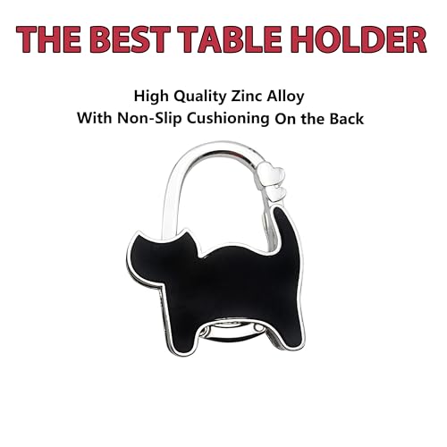 Purse Hooks for Table and Bars,Portable Purse Hanger Organizers Hooks,Foldable Folding Purse Table Hook Hanger(Cat Design)