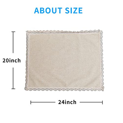 MINJIATEX Couch arm Covers,Non-Slip lace Sofa arm Covers Set of 2 Washable Sofa armrests Covers for Living Room Recliner Chair arm Cover Protectors for Leather Sofa armrest slipcover (MYS-Beige) - color: Mys-beige