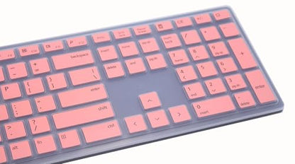 Silicone Keyboard Skin Cover Compatible for Dell Wireless Bluetooth Keyboard KM7321W, Dell Pro Keyboard KB500 & KM5221W (Pink) - color: Pink
