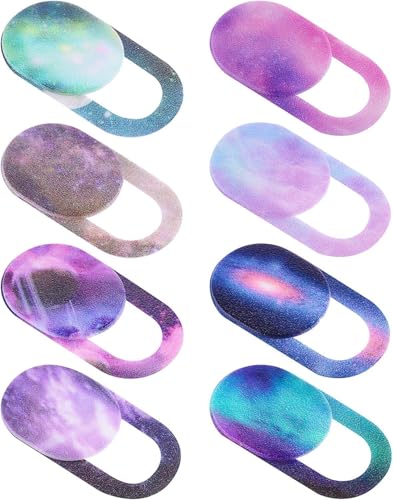 8Pcs Webcam Cover Slide, Starry Sky Laptop Camera Cover Slide Phone Camera Cover Ultra Thin Computer Camera Cover Slide Blocker Slider Privacy Security Protector for PC Pad Video Front Lens(ZS605)