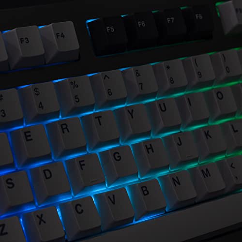 Cherry Arctic Profile Double Shot Keycaps Set of 173 for ANSI/ISO 60, 68, 75, 98 and 108 Layout Cherry Mx Switches, Mechanical Gaming Keyboard - color: arctic keyboard