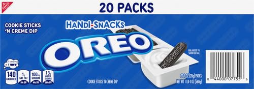 Handi-Snacks OREO Cookie Sticks 'N Creme Dip SnackPacks, 20 SnackPacks (Pack of 4) - size: 20 Count (Pack of 4)