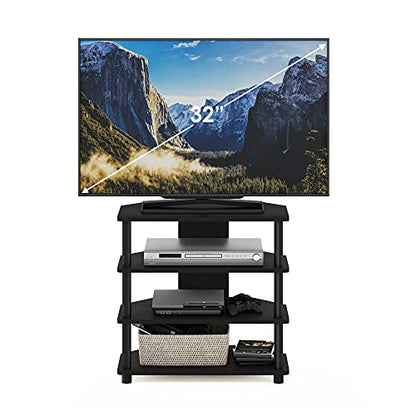 Furinno Turn-N-Tube Easy Assembly 4-Tier Petite Entertainment Center / TV Stand / TV Unit / TV Desk, Blackwood - color: Blackwood, size: 4-Tier