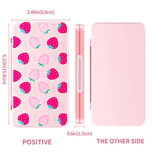 OLDZHU Pink Switch Game Holder - Storage for 24 Games & 24 Micro SD Cards, Compatible with Nintendo Switch&Switch OLED - color: Fruit