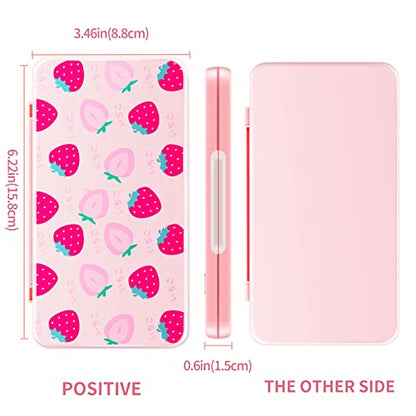 OLDZHU Pink Switch Game Holder - Storage for 24 Games & 24 Micro SD Cards, Compatible with Nintendo Switch&Switch OLED - color: Fruit