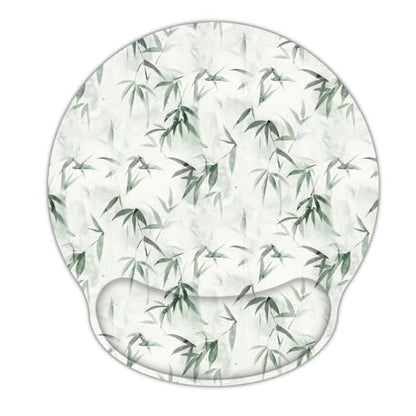 RICHEN Ergonomic Mouse Pad with Wrist Support,Non-Slip Rubber Base for Computer Laptop & Mac,Lightweight Rest for Home,Office & Travel (Bamboo Leaf) - color: Bamboo Leaf