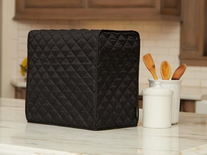 Covermates Keepsakes - Rectangular Appliance Cover - Dust Protection - Stain Resistant - Washable - Appliance Cover, Black - color: Black Quilted Polyester, size: 14W x 9D x 14H
