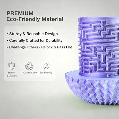 Maze Puzzle Box for Cash Gift, Money Holder Gift Box | Maze puzzle, hidden cash compartment, money gift, birthday anniversary, brain teaser, surprise holder gift for teens & adults - color: Silvery Color