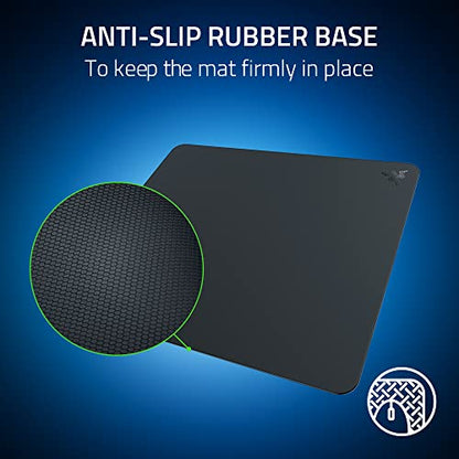 Razer Atlas Tempered Glass Gaming Mouse Mat: Ultra-Smooth Micro-Etched Surface - Dirt and Scratch-Resistant - Anti-Slip Base - Quiet Mouse Movements - Black - color: Black