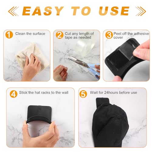 Wonderjune 12 Pcs Headphone Wall Hangers Adhesive Gaming Headset Holder Hooks for Wall Mount Strong Universal Stand Hooks for Most Headphone Controller, Hat, Baseball Caps, Door, Closet (Black) - color: Black