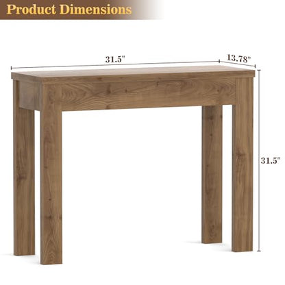 Armocity Console Table, Small Farmhouse Wood Entryway Table, Sofa Tables Narrow Long Behind Couch, Entry Table for Entrance, Hallway, Living Room, 32", Brown Oak - color: Brown Oak, size: 32"