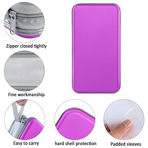 Siveit CD/DVD Case Holder, 80 Capacity Hard Plastic Disc Cases Storage Binder for Car, Home, Office, Travel (Purple) - color: Purple