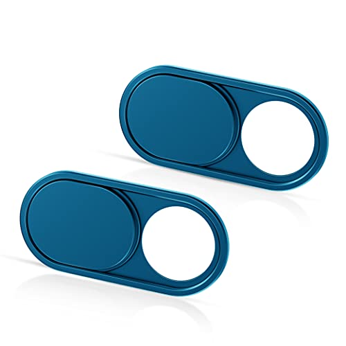 CloudValley Camera Cover Slide Ultra-Thin, Blue Webcam Cover for MacBook air, Laptop, iMac, Desktop, PC, MacBook Pro, iPad, iPhone 8/7/6, Privacy Web Camera Protection [2 Packs] - color: Blue-2 Pcs