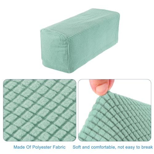 uxcell 2pcs Stretch Armrest Covers for Chairs/Sofas, Couch Arm Covers with Twist Pin, Furniture Protector Slipcovers Mint Green - color: Mint Green