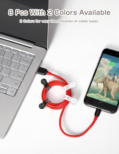 Kanemc Magnetic Ties For Cords, Cord Wrap Silicone Zip Ties Twist Ties Magnet Strap For Charging Cords Date Cable Earphone Video Game USB (8-Pack, Black And White) - color: 4white + 4black, size: S-size