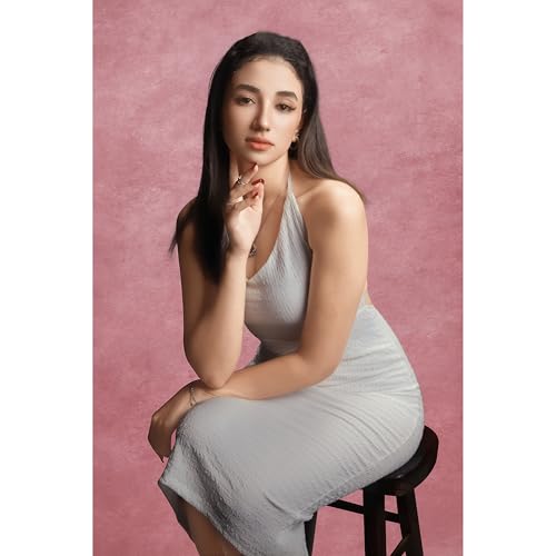 UrcTepics 6x8ft Professional Pink Portrait Backdrop Abstract Textured Backdrops for Photography Rose Romantic Headshot Backdrop - color: Pink, size: 6×8 ft