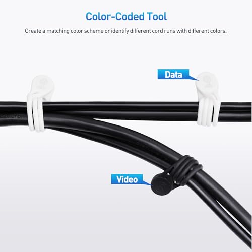 Cable Matters 20-Pack Ultra Strong Silicone Magnetic Cable Ties, Magnetic Cord Ties/ZipTies/Cord Organizer, Black and White - style: 20-Pack