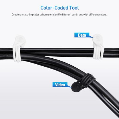 Cable Matters 20-Pack Ultra Strong Silicone Magnetic Cable Ties, Magnetic Cord Ties/ZipTies/Cord Organizer, Black and White - style: 20-Pack