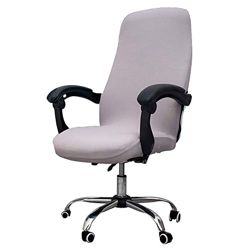 Melaluxe Office Chair Cover - Universal Stretch Desk Chair Cover, Computer Chair Slipcovers (Size: L) - Light Gray - color: Light Gray, size: Large Chair Cover