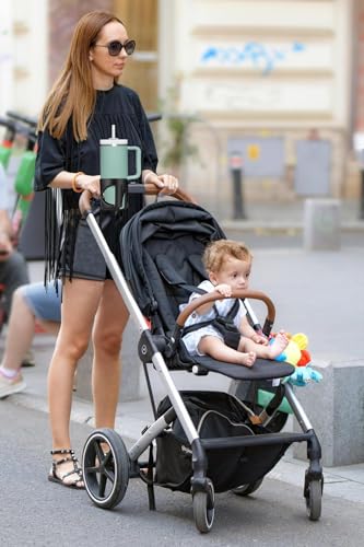 New Stroller Cup Holder for Stanley Quencher H2.0 (30 & 40 Oz. Models), Also Compatible with Stanley IceFlow (20 & 30 Oz. Models) - Transparent - color: Transparent