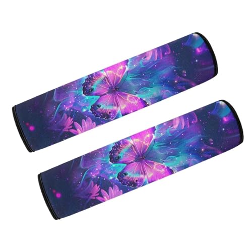 Wheelchair Armrest Covers Butterfly Purple Wheel Chair Accessories Adults 2 Pack Wheelchair Arm Pads for Office Transport Chair Pressure Relief - color: Butterfly Purple