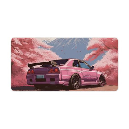 Large Mouse Pad Desk Mat Computer Accessories Gaming Office Organizers Supplies Decor Essentials Keyboard Pads for Desk Rubber Japan JDM Car R34 Pink Cherry Tree Mount Fuji 30x60cm - size: 30x60cm