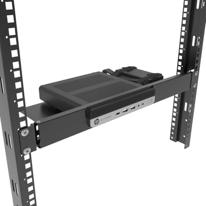 Mini Rack Mount for HP ProDesk Mini PC, HP EliteDesk Mini Business Desktop -1U Hinged Server Rack Shelf for 19-inch Cabinet or Rack